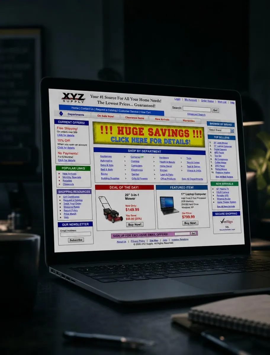 Outdated Website Experience